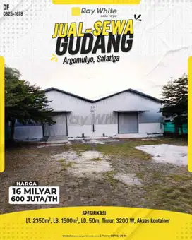 Dijual Gudang Luas & Strategis di Argomulyo Salatiga untuk Bisnis Anda