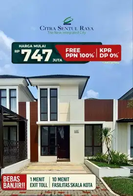 [Rumah Baru] DP 0%, Bebas PPN Type Margaritka di Citra Sentul Raya