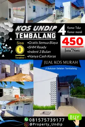 JUAL KOS MURAH 450JT BULUSAN TEMBALANG UNDIP 4KT+4KM