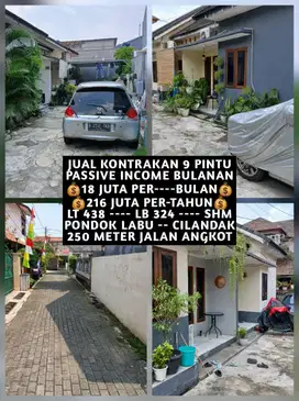 JUAL KONTRAKAN 9 PINTU JALAN PINANG PONDOK LABU CILANDAK JAKSEL