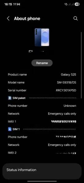 Di jual kondisi bagus like new Galaxy S25