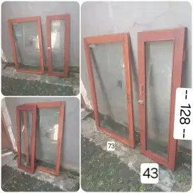 Jendela Kaca kayu Kamper anti rayap air