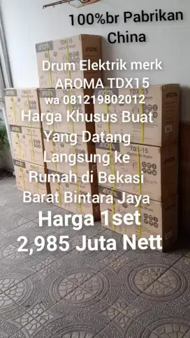 100%br DRUM ELEKTRIK AROMA TDX15 CHINA