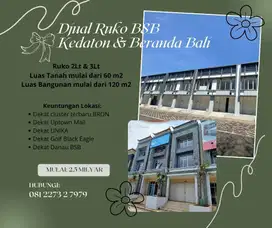 Ruko DJUAL 2LT/3LT Beranda Bali-Kedaton Square Dkt Uptown Mall BRON