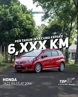 FREE SALDO E TOLL JAZZ RS 1.5 AT MATIC ( GE8 ) 2014 MERAH