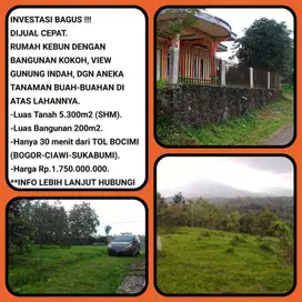 Villa kebun buah produktif view indah 33 mnt dr Tol Parungkuda -Skbm 7