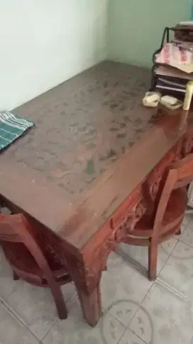 Kursi Makan Kayu Jati Bermotif