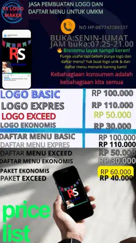 Menerima jasa desain logo dan daftar menu untuk warung makan umkm mu
