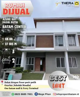 Rumah Dijual 2 lantai belakang kolam renang di Azure Bay