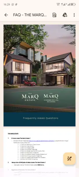 MARQ ESTATE RUMAH MEWAH STRATEGIS PUSAT KOTA TANGERANG