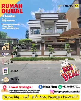 DIJUAL RUMAH HOOK ( Fully Furnished ) di Victory Residence