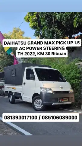 DAIHATSU GRAN MAX  PICK UP 1.5 AC POWER STEERING
Tahun : 2022,  km 30