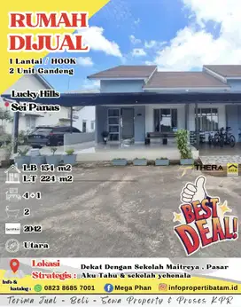 Dijual Murah Rumah 1 Lantai Hook Gandeng Di Sei Panas