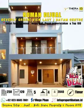 Dijual Rumah 3 lantai FULL Renovasi Cantik View Laut di Beverly Green