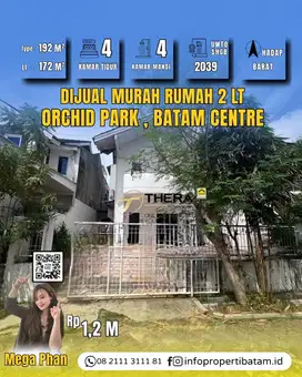 Dijual murah rumah 2 lantai di orchid park batam centre