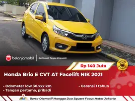 [ GARANSI 1TH ] Honda Brio E CVT AT Facelift Kuning NIK 2021/2022