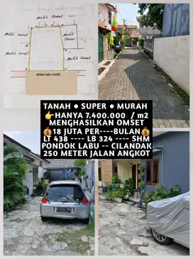 TANAH SUPER MURAH DI PONDOK LABU CILANDAK JAKARTA SELATAN