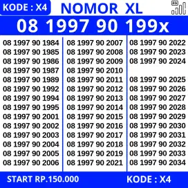 Nomor Cantik Kartu Perdana XL 4G 5G nomer xl cantik nocan xl tahun 990