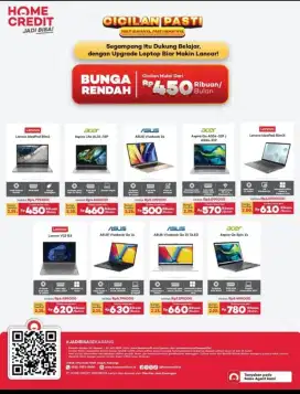 Upgrade Laptop Impian Tanpa Ribet – Mulai Cicilan Rp 450 Ribuan!