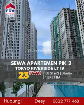 Disewakan Apartemen Tokyo Riverside PIK 2 Tower Ginza Lantai 32 Tipe S