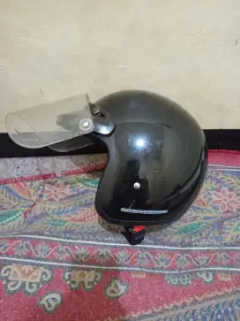 Helm bogo hitam glossy