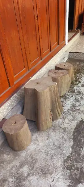 Dongklak stool log kayu jati