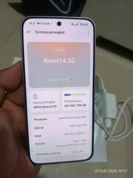 Oppo reno 14 5G ram 8/256 like new bnob