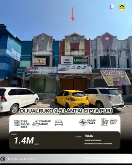 Dijual Ruko Cipta Puri Tiban