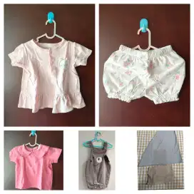 Bundling ( 2 set baju dan bawahan anak usia 6-12 bulan + 2 hijab bayi