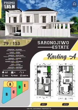 Dijual 5 rumah Saronojiwo Estate di Surabaya