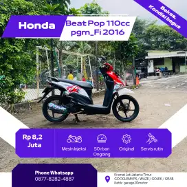 Honda Beat pop 110cc Pgm_Fi Tahun 2016 Pajak Off