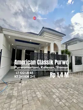 Rumah baru desain american klasik purwomartani