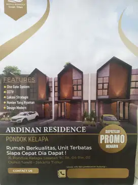 Rumah baru di pondok kelapa,dalam cluster