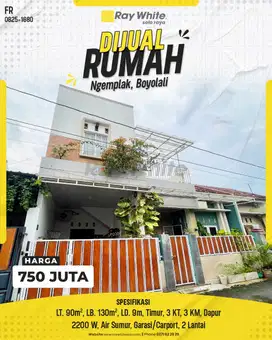 Dijual Rumah Minimalis Modern di Ngemplak, Boyolali