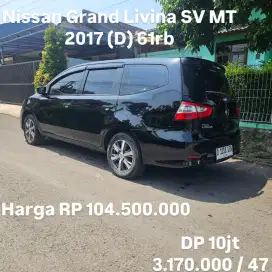 Antik KM 61rb.. Nissan Grand Livina SV MT 2017 (D)