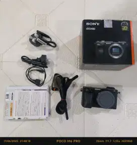 KAMERA SONY A6400 BODY ONLY FULLSET  SUPER MULUS NO MINUS