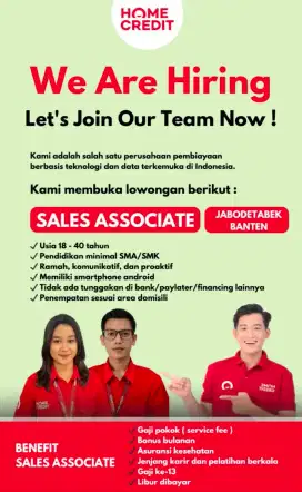 SALES ASSOCIATE Home Credit