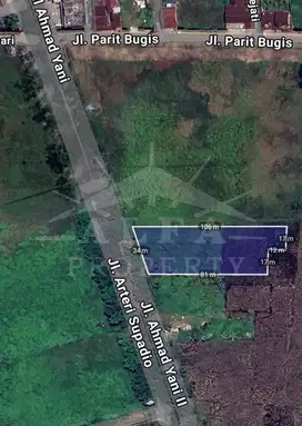 Jual Tanah 2872m2 Jalan Utama Arteri Supadio Pontianak Tenggara