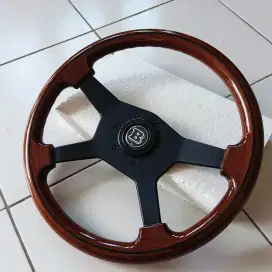 Steer setir stir racing kayu original raid italy 14in stir kayu ori