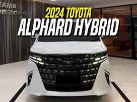 Toyota Alphard Hybrid 2024 White on Black 2.5 HEV Putih Non Modellista