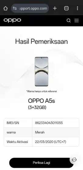 OPPO A5S RAM 3/32