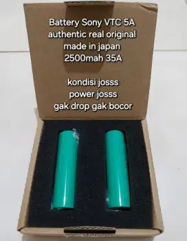 Battery Sony VTC 5A authentic original baterai 18650