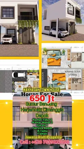 Dijulal rumah 2 Lt Lokasi strategis ,bebas banjir ,aman dan nyaman !!!