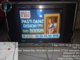 Tv tabung Sharp slim 21+stb