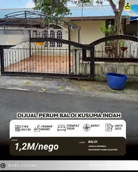 Dijual Rumah Baloi Kusuma Lubuk Baja