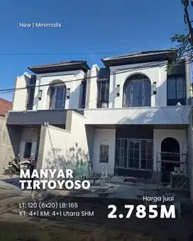 Rumah Manyar Tirtoyoso New, Row Jalan 8 meter