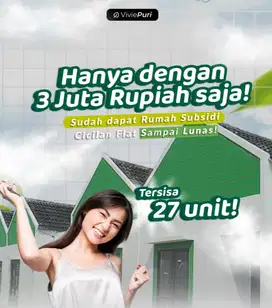 RUMAH SUBSIDI RASA KOMERSIAL FASILITAS LENGKAP