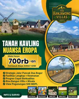Tanah Kavling VILLA Dekat Jakarta Depok Cibubur Bekasi Bogor SHM