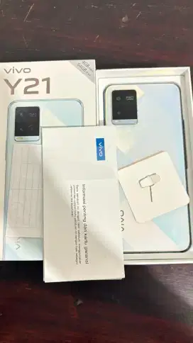 VIVO Y21 4/64, FULLSET KOTAK/CHARGER ORI, HP BLM PERNAH BONGKAR