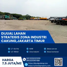Dijual Lahan Industri Strategis Lokasi Cakung,Jakarta Timur,10,4 Ha
